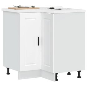 Kitchen Corner Base Cabinet White Engineered Wood Standard