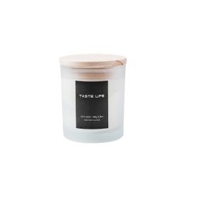 Smokeless Handmade Soy Wax Scented Candle With Clear Wooden Cover (Style: Library collection)