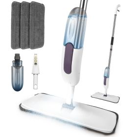 1Set Spray Mop With 3 Machine Washable Microfiber Pads 12OZ Refillable Water Bottle Wet Dry Use Microfiber Mop For Hardwood Ceramic Tiles Laminat (Option: 1Set)